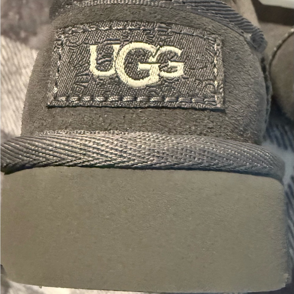 UGG Gray Suede Slip ons